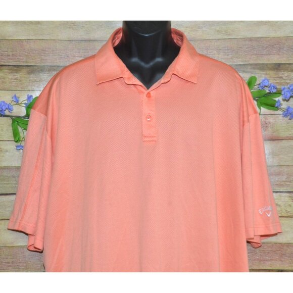Callaway Opti Dri Mens Golfing Polo Shirt Size 2XLT Logo Stretch 1/4 Button - Picture 2 of 8